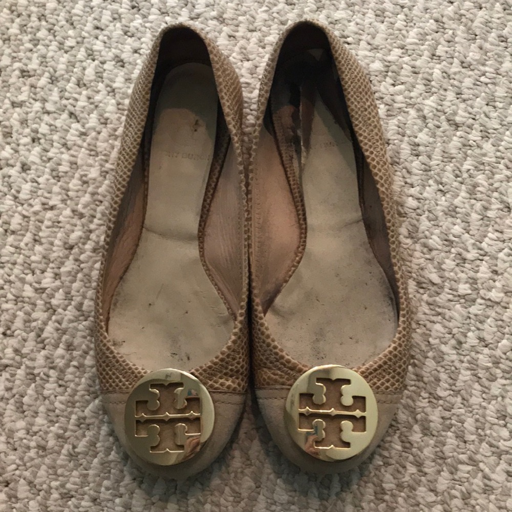 Tory Burch tan flats - used